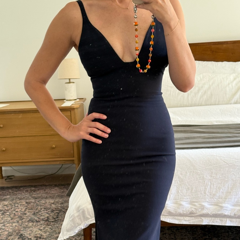 Cinq à Sept Navy Midi Dress